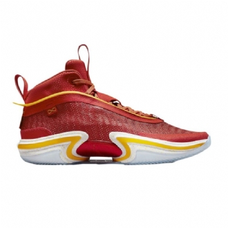 Air Jordan 36 Guo Ailun Rødt Gull Hvitt Herresko