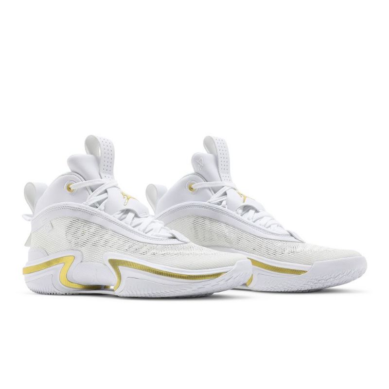 Air Jordan 36 Hvitt Gull Herresko