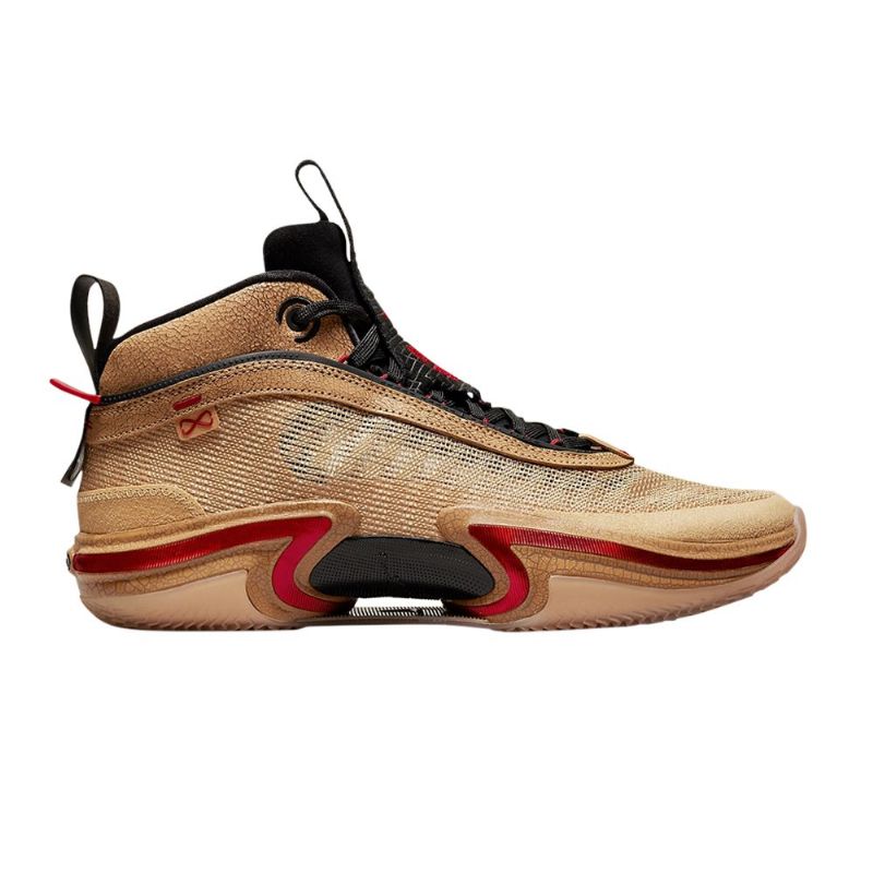 Air Jordan 36 Rui Hachimura Brun Svart Rød Herresko