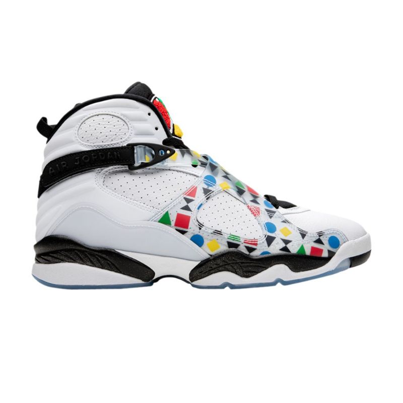 Air Jordan 8 Retro Hvit Svart Flerfarget Herresko