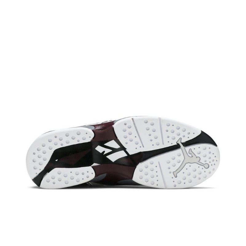 Air Jordan 8 Retro Hvit Svart Grå Bordeaux Damesko