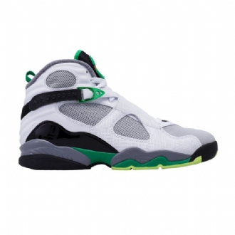 Air Jordan 8 Retro Pe Hvit Grå Svart Grønn Herresko