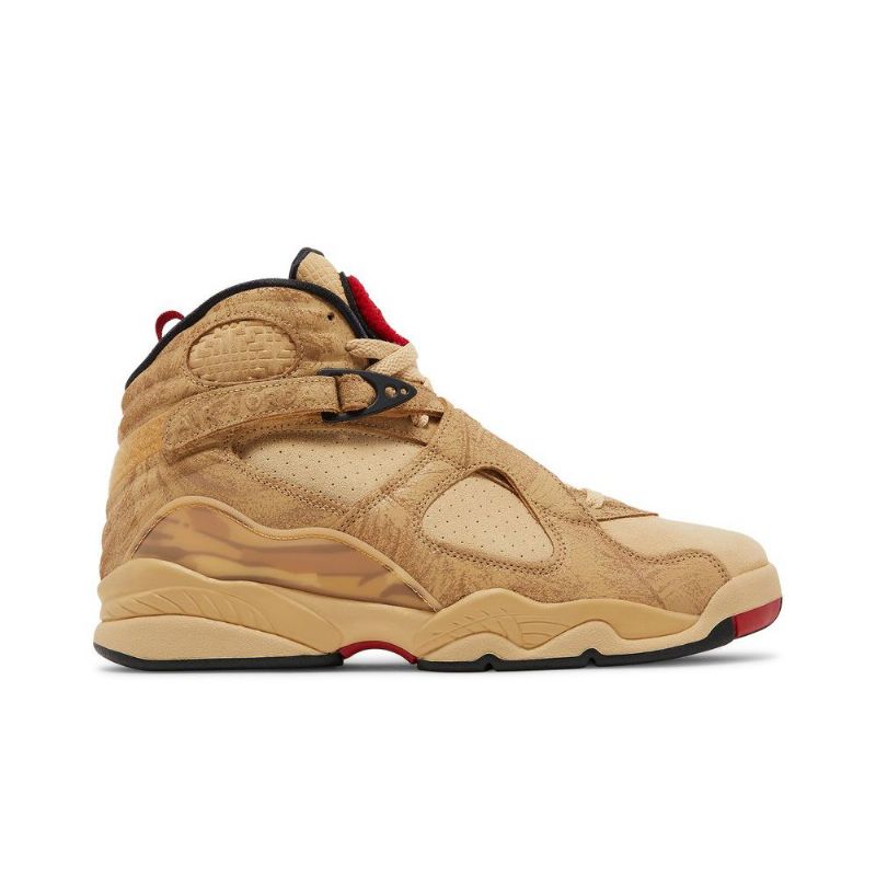 Air Jordan 8 Rui Hachimura Retro Se Brun Rød Svart Herresko
