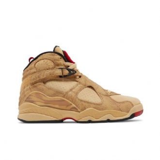 Air Jordan 8 Rui Hachimura Retro Se Brun Rød Svart Herresko