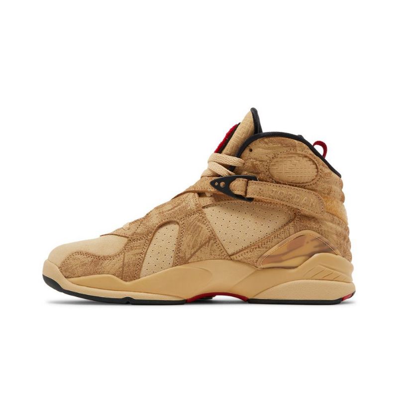Air Jordan 8 Rui Hachimura Retro Se Brun Rød Svart Herresko