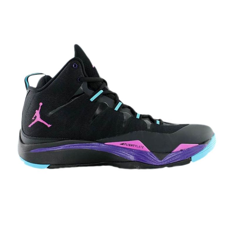 Air Jordan Super.fly 2 Svart Rosa Lilla Blå Herresko