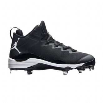 Air Jordan Super.fly 3 Mid Cleat Svart Hvit Herresko