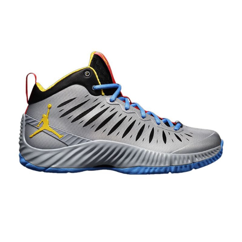 Air Jordan Super.fly Rttg Grå Blå Svarte Herresko