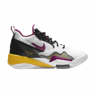 Air Jordan Zoom '92 Hvit Svart Grå Gul Damesko