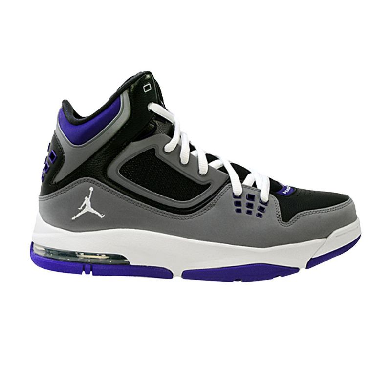 Air Jordan Flight 23 Rst Svart Grå Lilla Hvit Herresko