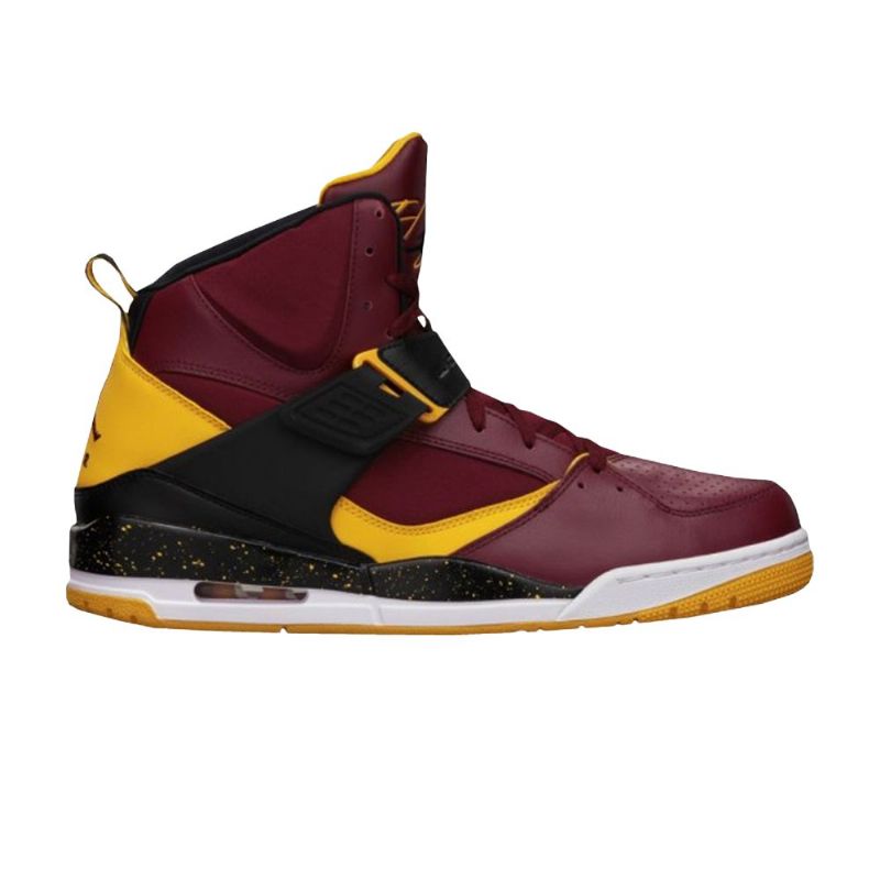 Air Jordan Flight 45 Høy Bordeaux Svart Gull Herresko