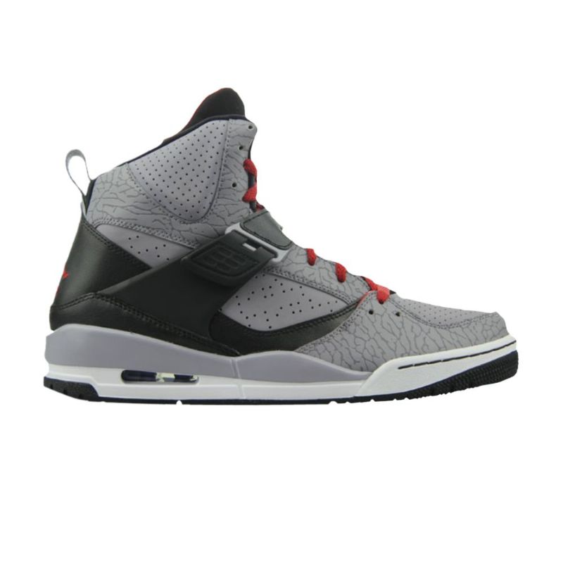 Air Jordan Flight 45 Høy Grå Svart Rød Herresko