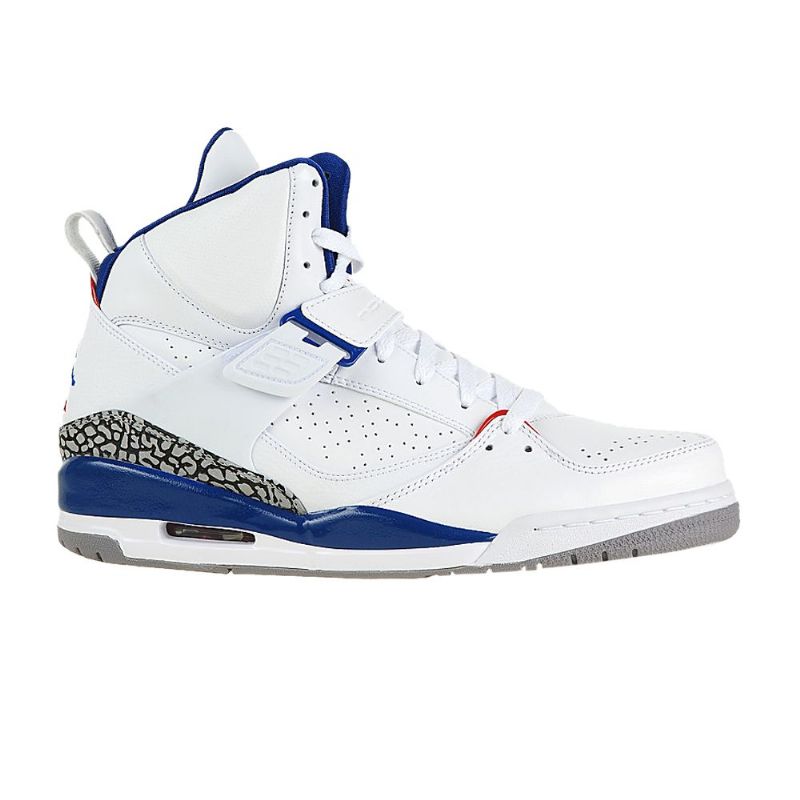 Air Jordan Flight 45 Høy Hvit Blå Grå Herresko