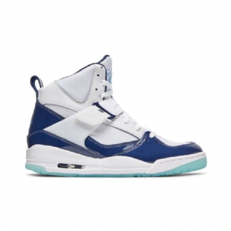 Air Jordan Flight 45 Høy Hvit Marineblå Herresko