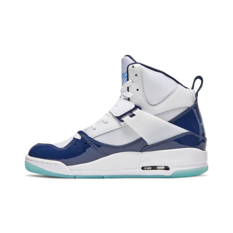 Air Jordan Flight 45 Høy Hvit Marineblå Herresko