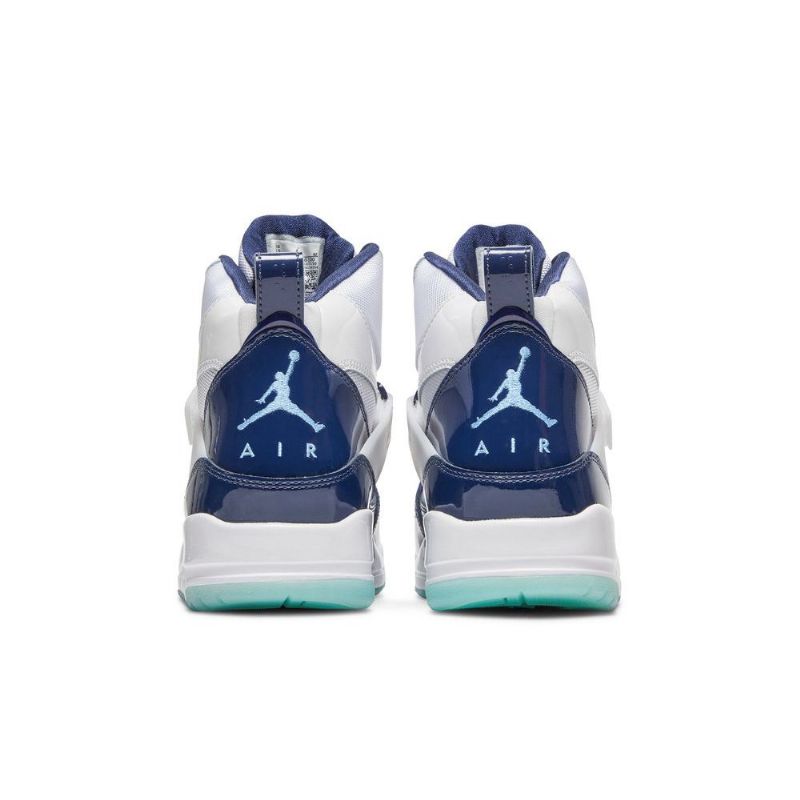 Air Jordan Flight 45 Høy Hvit Marineblå Herresko