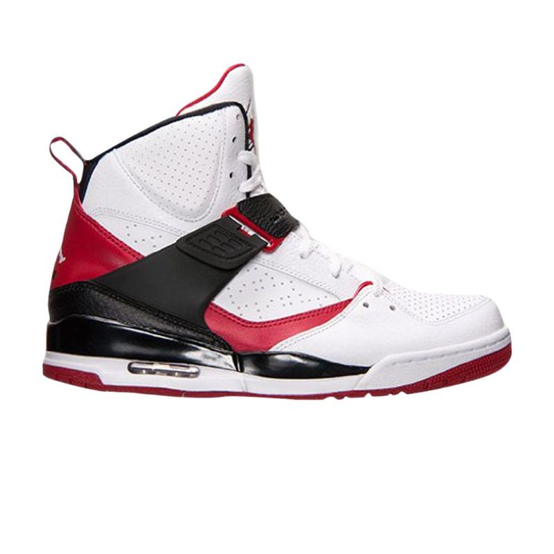 Air Jordan Flight 45 Høy Hvit Rød Svart Herresko