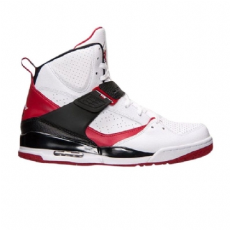 Air Jordan Flight 45 Høy Hvit Rød Svart Herresko