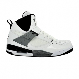 Air Jordan Flight 45 Høy Hvit Svart Grå Herresko