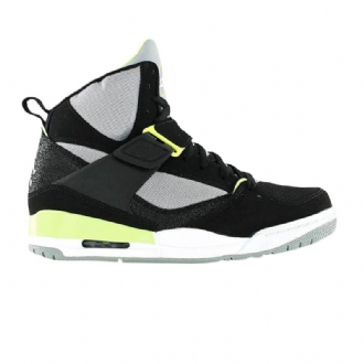 Air Jordan Flight 45 Høy Svart Grå Grønn Herresko
