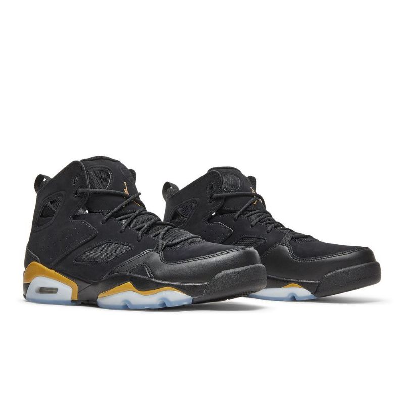 Air Jordan Flight Club 91 Svart Gull Herresko
