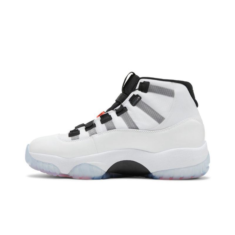 Air Jordan 11 Adapt Hvit Svart Rød Herresko