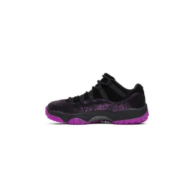 Air Jordan 11 Lav Svart Lilla Damesko