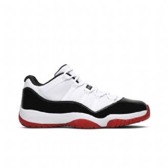 Air Jordan 11 Retro Lav Hvit Rød Svart Herresko