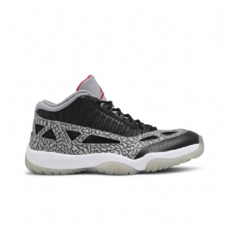 Air Jordan 11 Retro Low Dvs Svart Grå Rød Hvit Herresko
