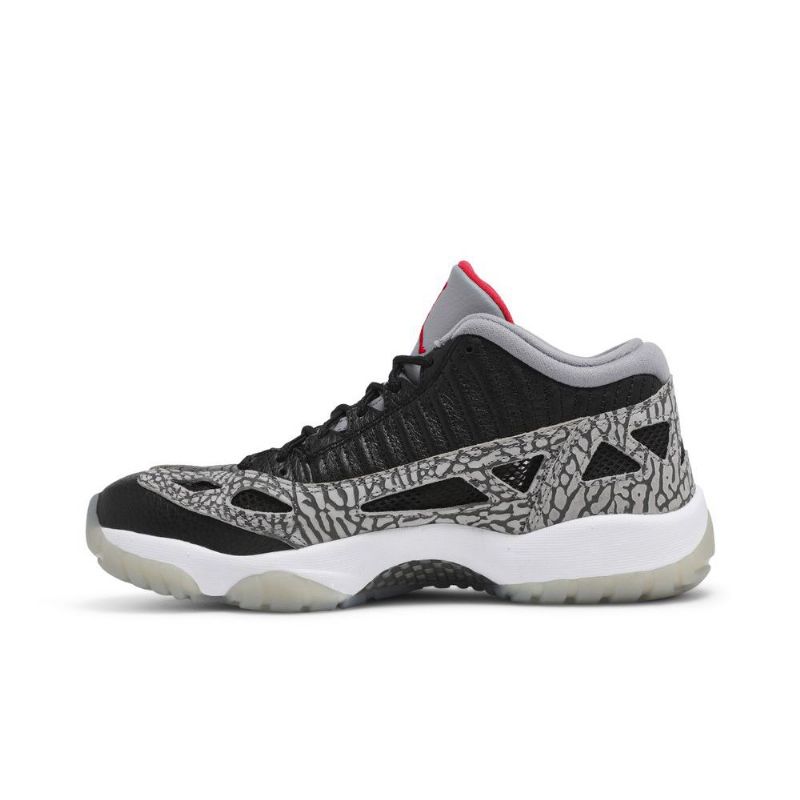Air Jordan 11 Retro Low Dvs Svart Grå Rød Hvit Herresko