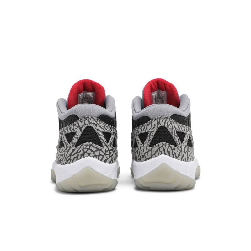 Air Jordan 11 Retro Low Dvs Svart Grå Rød Hvit Herresko