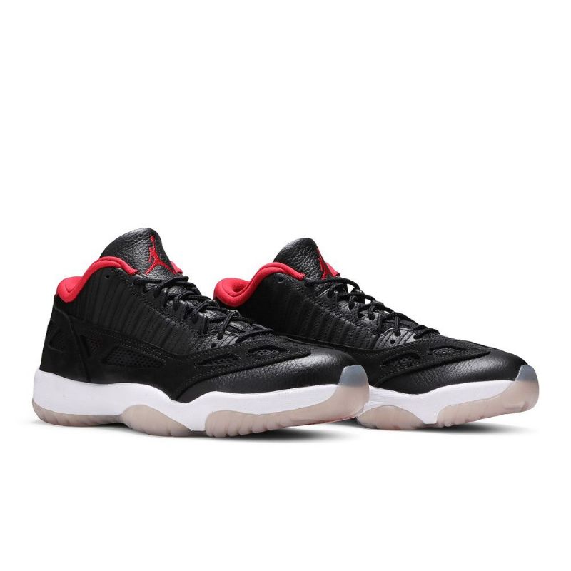 Air Jordan 11 Retro Low Dvs Svart Rød Hvit Herresko