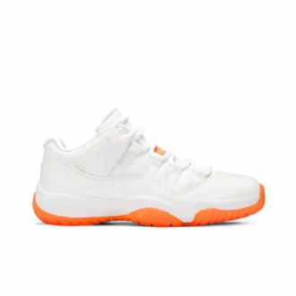 Air Jordan 11 Retro Low Hvit Oransje Damesko