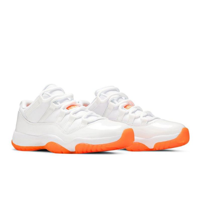 Air Jordan 11 Retro Low Hvit Oransje Damesko