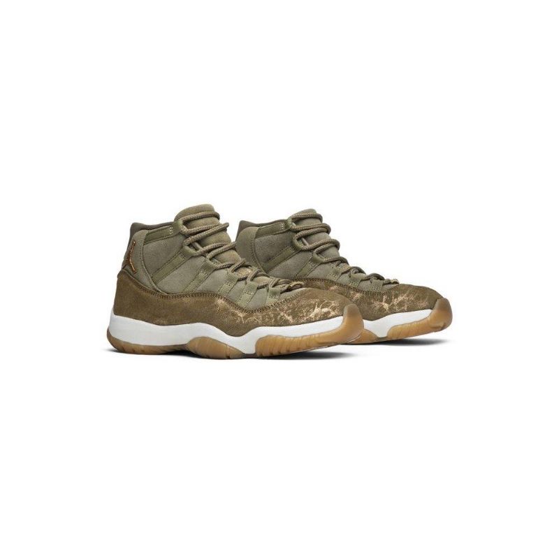 Air Jordan 11 Retro Olivengrønn Brun Damesko