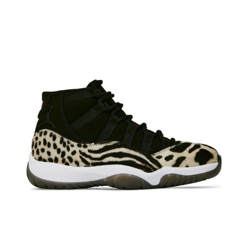 Air Jordan 11 Retro Svart Beige Rød Damesko