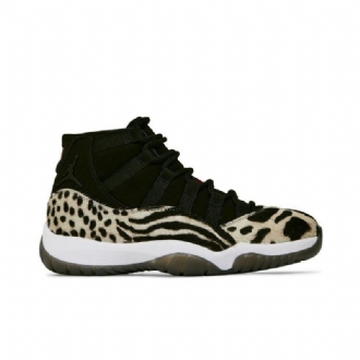 Air Jordan 11 Retro Svart Beige Rød Damesko