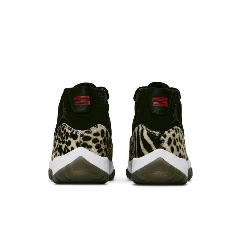 Air Jordan 11 Retro Svart Beige Rød Damesko