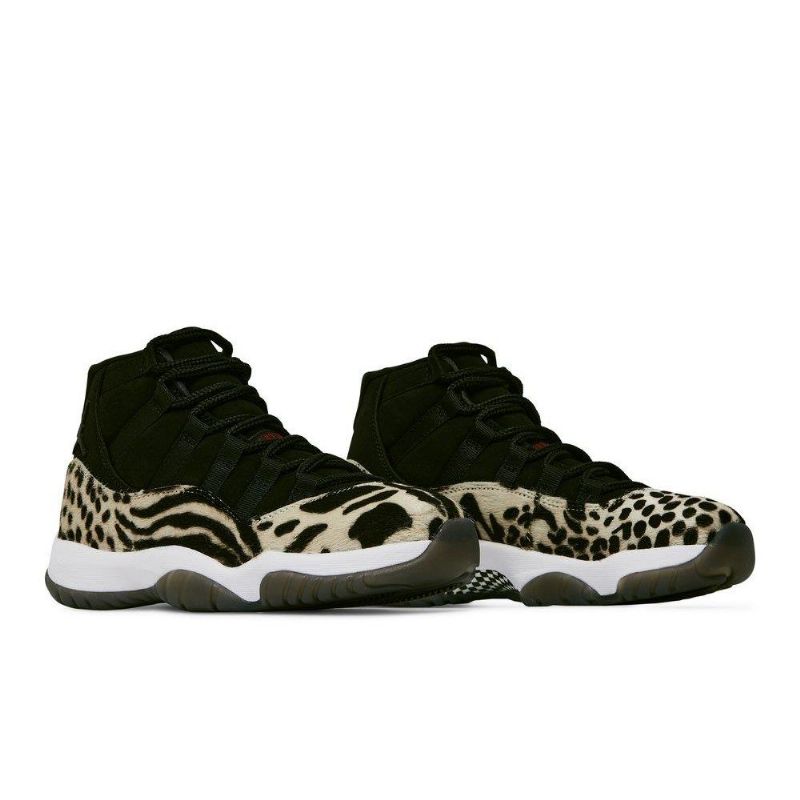 Air Jordan 11 Retro Svart Beige Rød Damesko