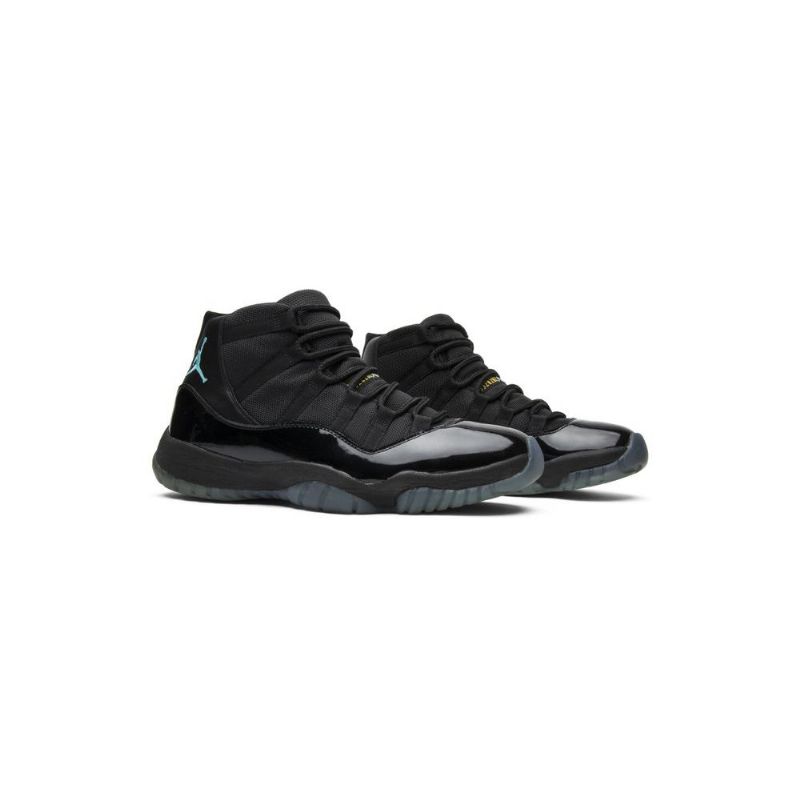 Air Jordan 11 Retro Svart Blå Gull Herresko