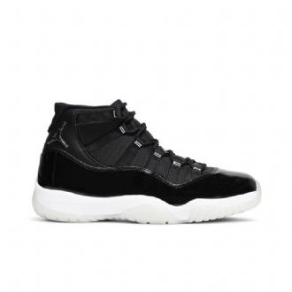 Air Jordan 11 Retro Svart Hvit Sølv Herresko