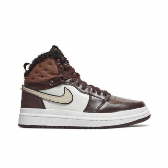 Air Jordan 1 Acclimate Brun Hvit Damesko