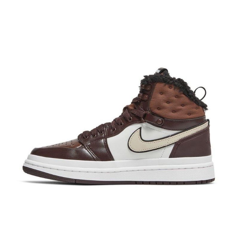 Air Jordan 1 Acclimate Brun Hvit Damesko