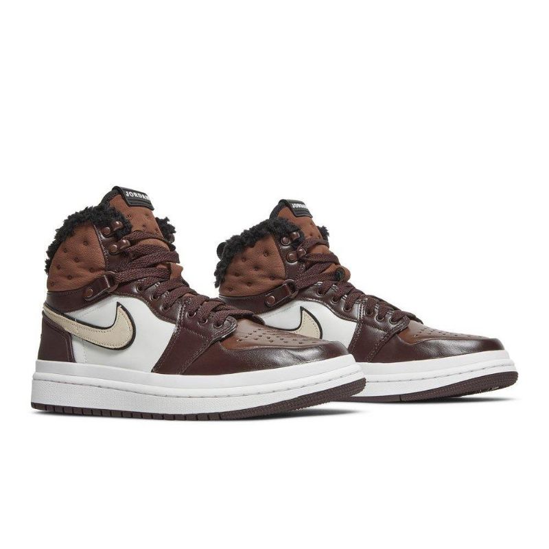 Air Jordan 1 Acclimate Brun Hvit Damesko