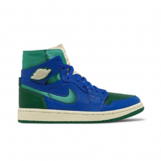 Air Jordan 1 Aleali May Høy Zoom Komfort Blå Grønne Damesko