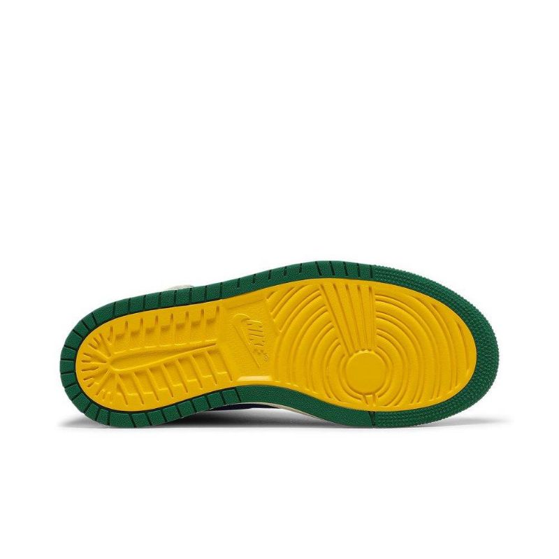 Air Jordan 1 Aleali May Høy Zoom Komfort Blå Grønne Damesko