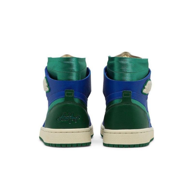 Air Jordan 1 Aleali May Høy Zoom Komfort Blå Grønne Damesko