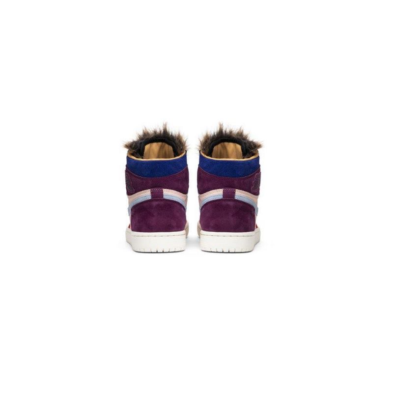 Air Jordan 1 Aleali May Retro Høy Bordeaux Rosa Rød Blå Svart Damesko