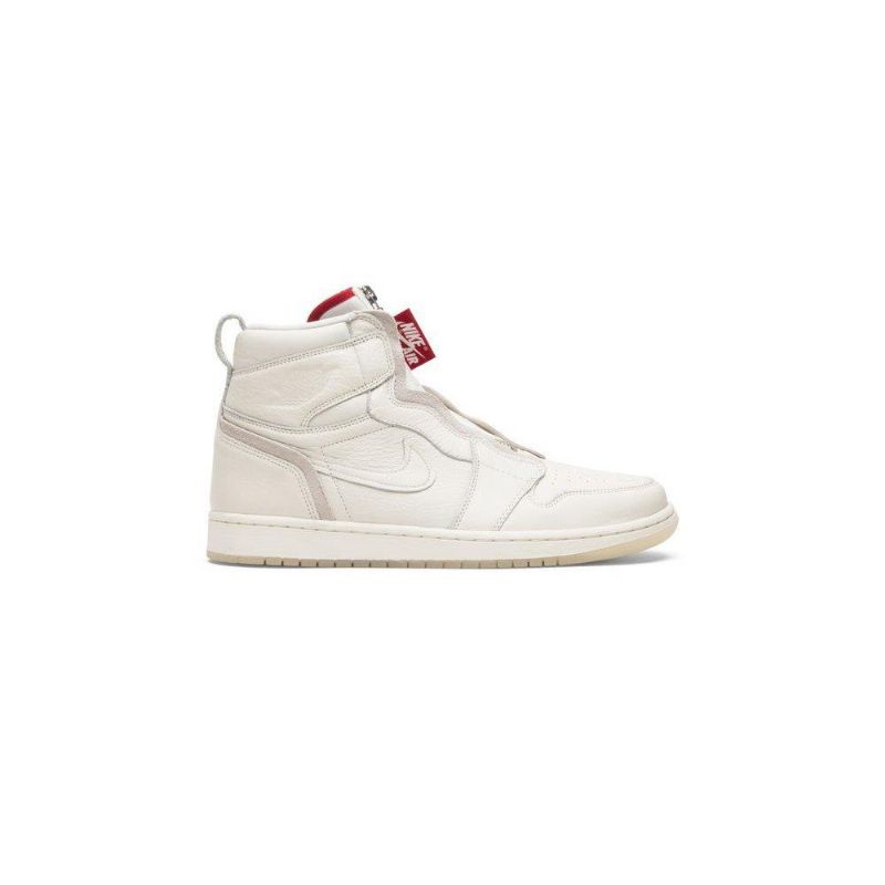 Air Jordan 1 Anna Wintour Retro High Zip Hvit Rød Damesko
