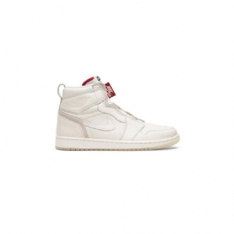 Air Jordan 1 Anna Wintour Retro High Zip Hvit Rød Damesko